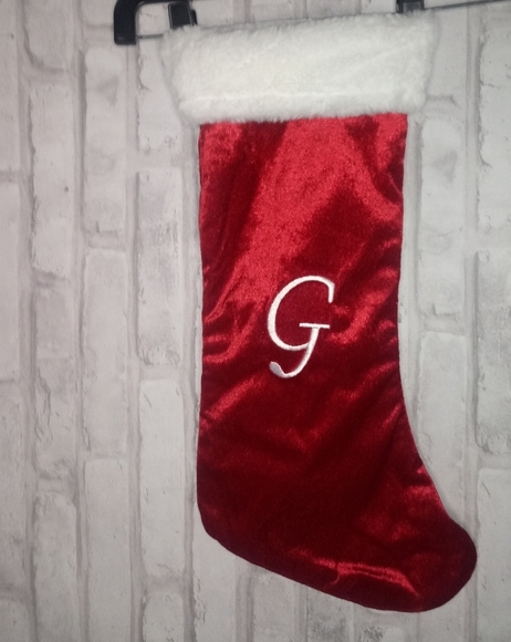 custom embroidered stocking with a G - Picture 7 of 12